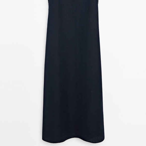 {Massimo Dutti} Denim-Effect Midi Dress - Picture 7 of 12